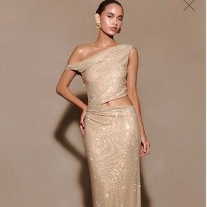 Gold Meshki Dress